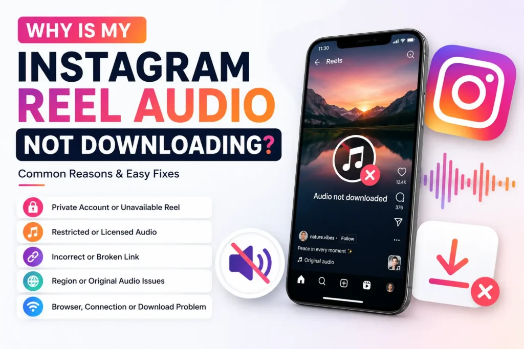 Instagram ACReel Audio Not Downloading